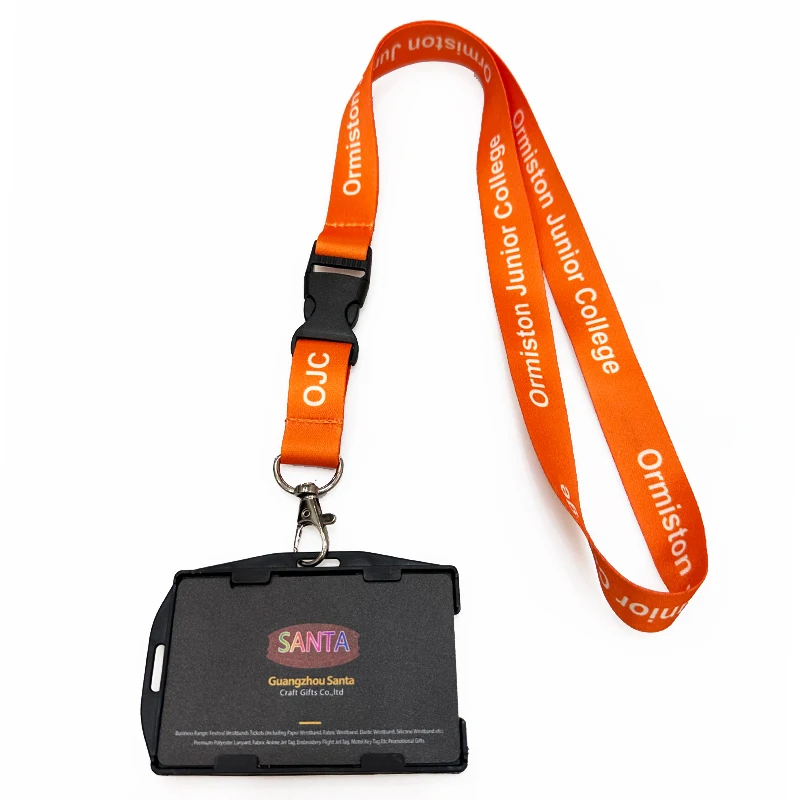 2023 New Exhibition Office School College Detachable Neck Strap Hard Plastic Name Tag Id Card Holders With Lanyard