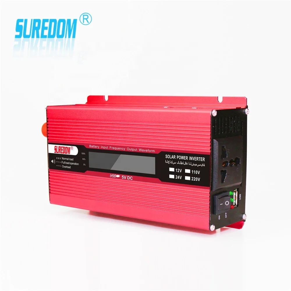 SUREDOM hot sale 12v 24v  to 110v 220v 230v 240v 1500w 2000w 3000w car  inverter for led light camping