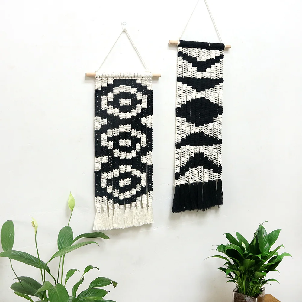 wholesale price  Home Decor High Quality Bohemian Cotton Wall Hanging Tapestry Boho Home Decor Art Macrame Wall hanging
