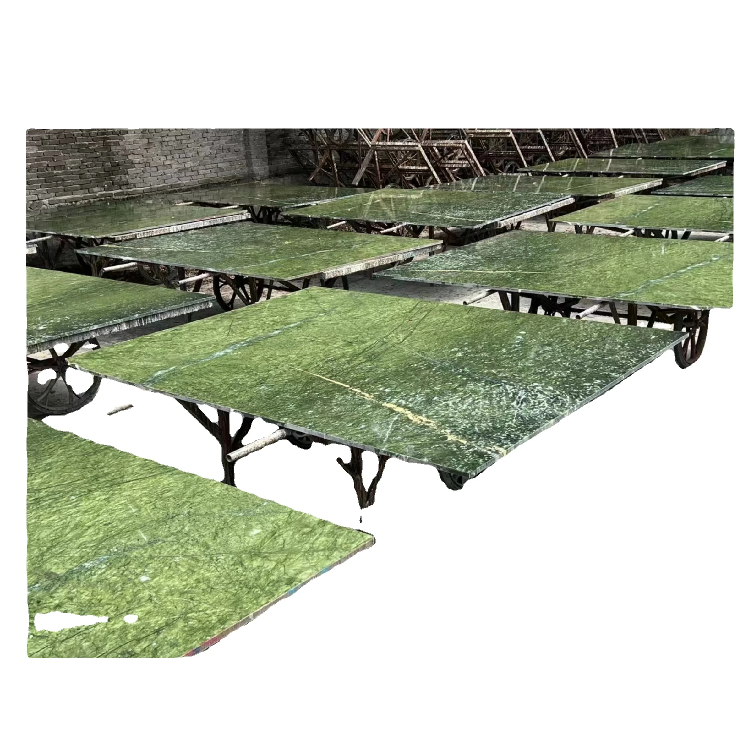 Hot Selling Polished Modern Design Ming Green Marble For Mosaic Tile Decoration Tabletop & Vanitytop
