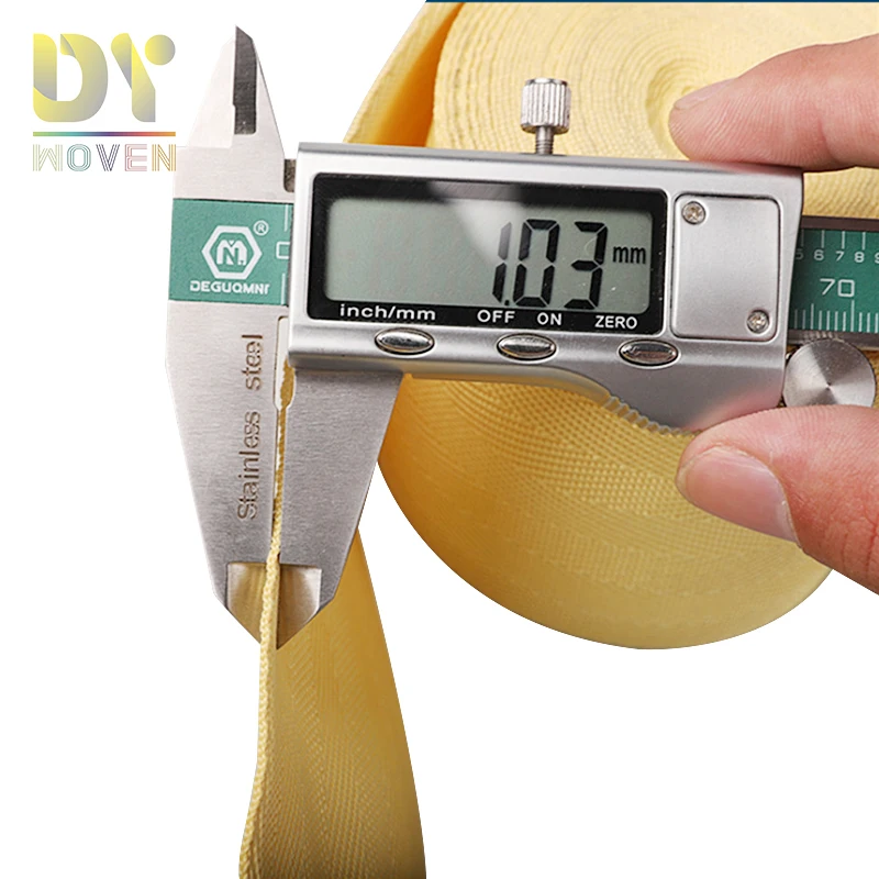 Aramid 25Mm Strap Woven Belt Custom Kevlars Outdoor Seatbelt Fireproof Webbing