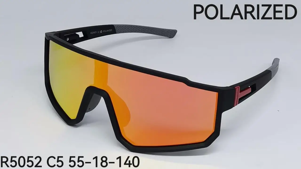 Fedrov UV400 Polarized Bike Bicycle Sunglasses Custom Sport Eyewear with Windproof Blue Silver Lenses Outdoor Cycling Glasses