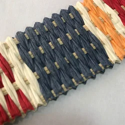 202107082 -Braided raffia paper fabric for bags and wallpaper, colors paper straw farbic.