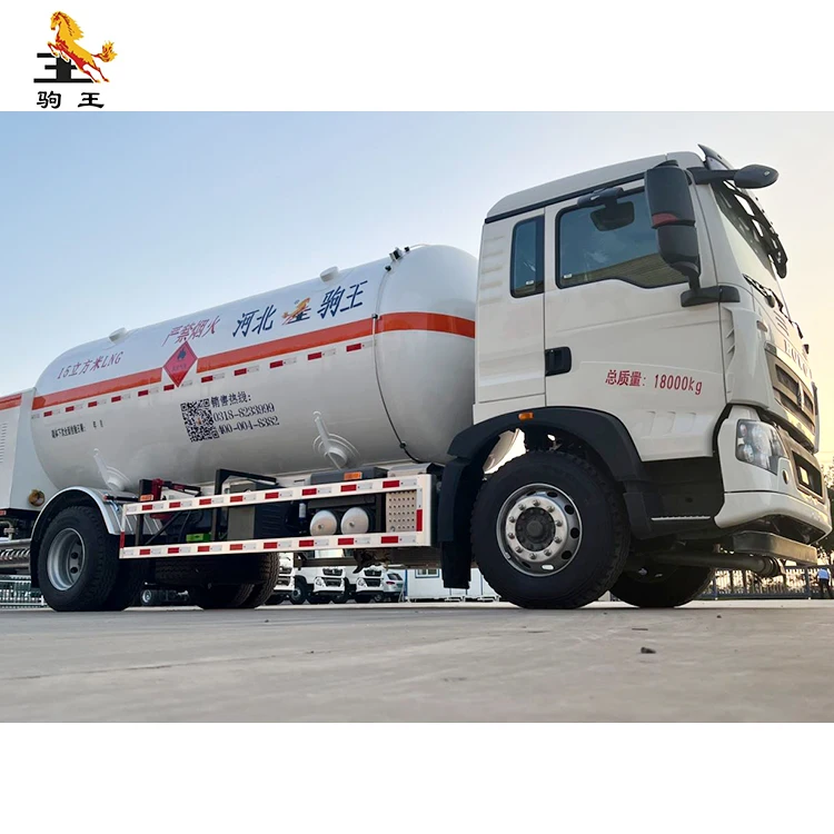 Large Volume Light weight designed Cryogenic 15 cubic meter LNG tank specialized transport vehicle