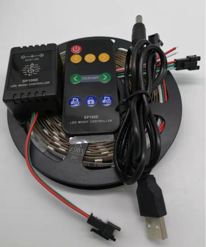 Пульт дистанционного управления Glite dark knight SP106E RGB 8key RF 5-12 В 600 пикселей поддержка индивидуального заказа Режим музыки