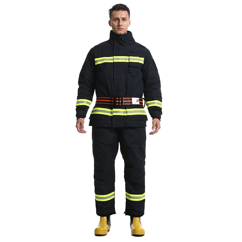 High Quality EN469 Standard Firefighting Uniform Heat Resistant Made from Nomex and Aramid Material