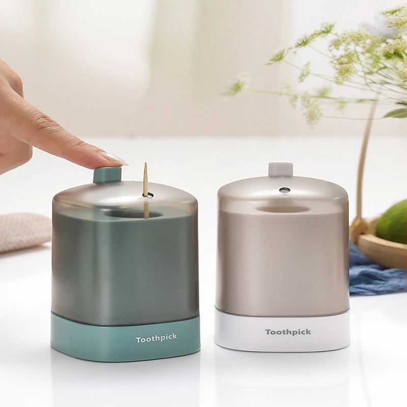 Plastic Toothpick Holder Classic Dispenser Pop-Up Automatic Toothpick Dispenser Toothpick Storage Box