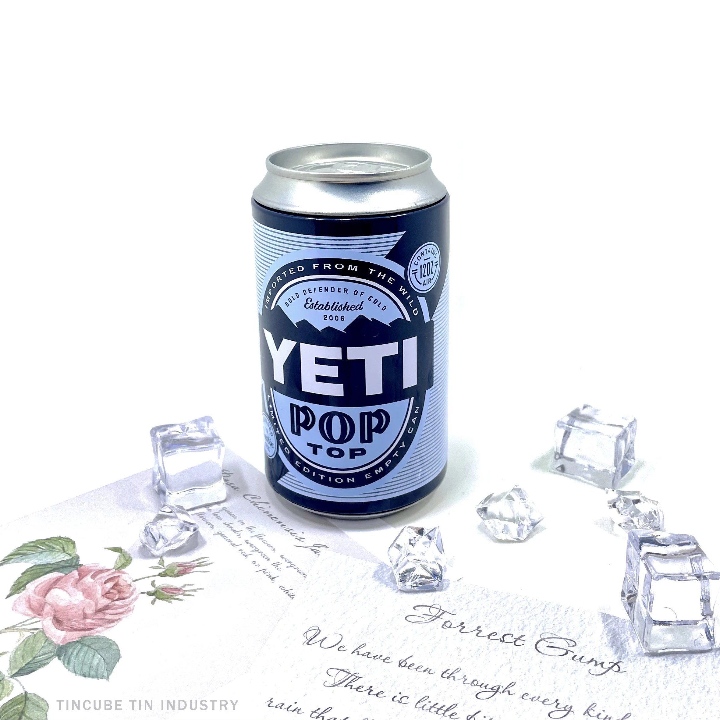 Spot goods 500ml cola shape tin can for socks beer tinplate can for towel (DIA 65 x 120HMM)