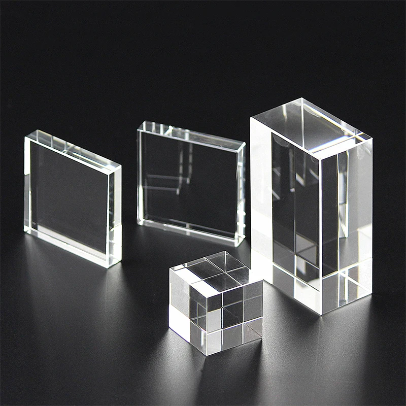Factory wholesale K9 blank solid glass Crystal Block Cube 3d Laser Engraved for gifts