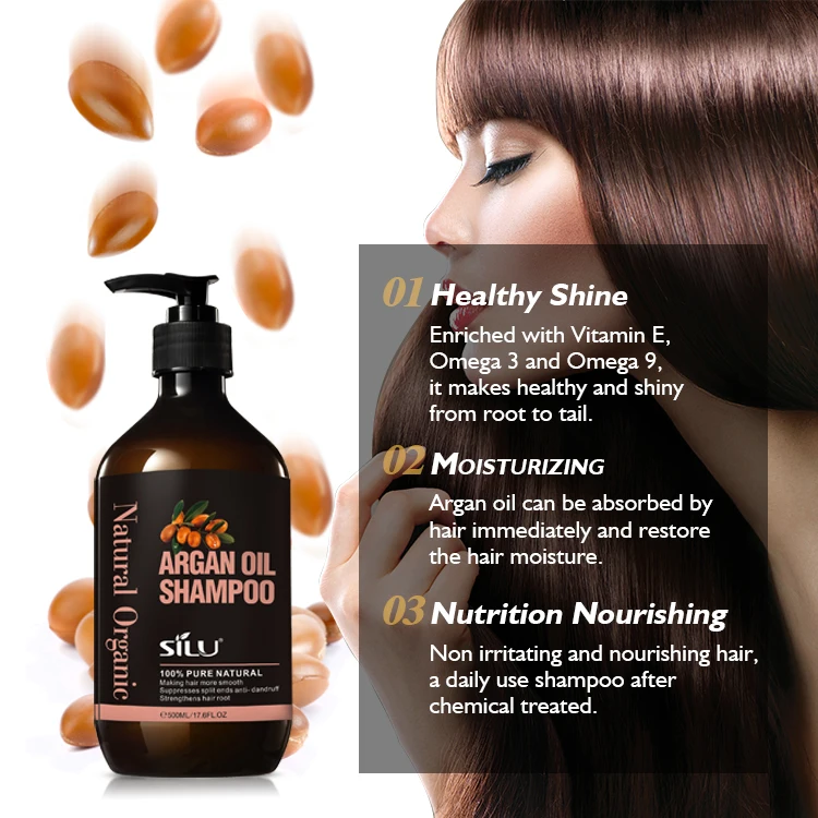 Best Selling private label Organic Argan Oil Nourishing hair shampoo for Men and Women