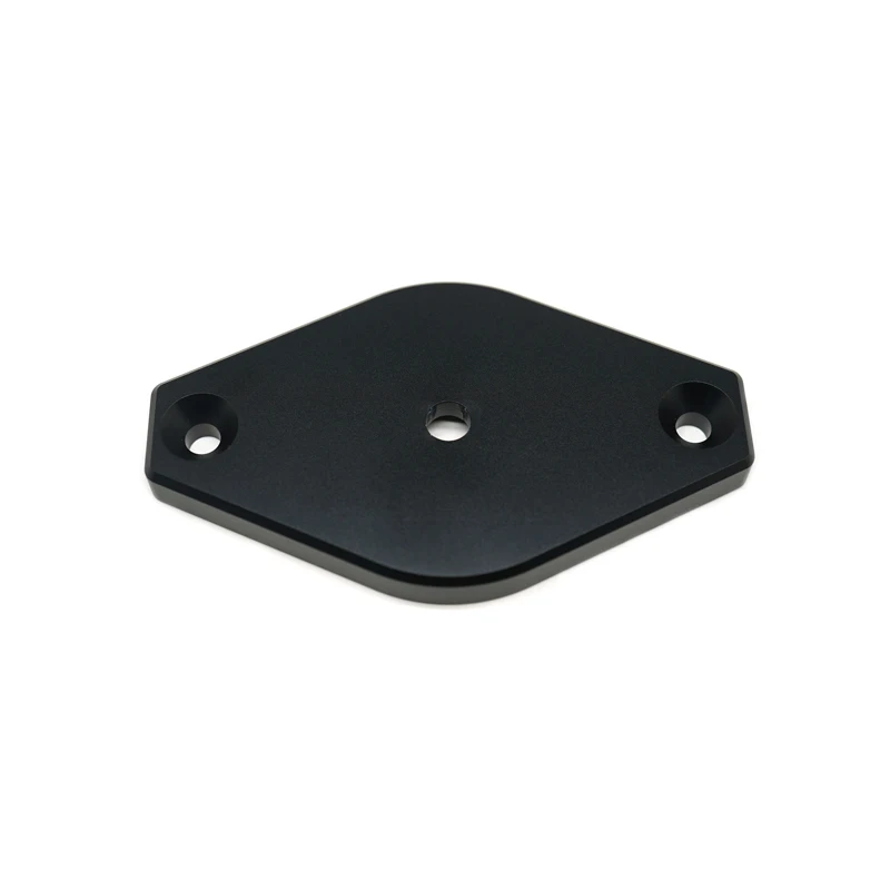 Custom Zinc-plated Aluminum Fixed Plate Three-hole Black Oxide Square Plate Aluminum Fuel Pump Block-off Plate