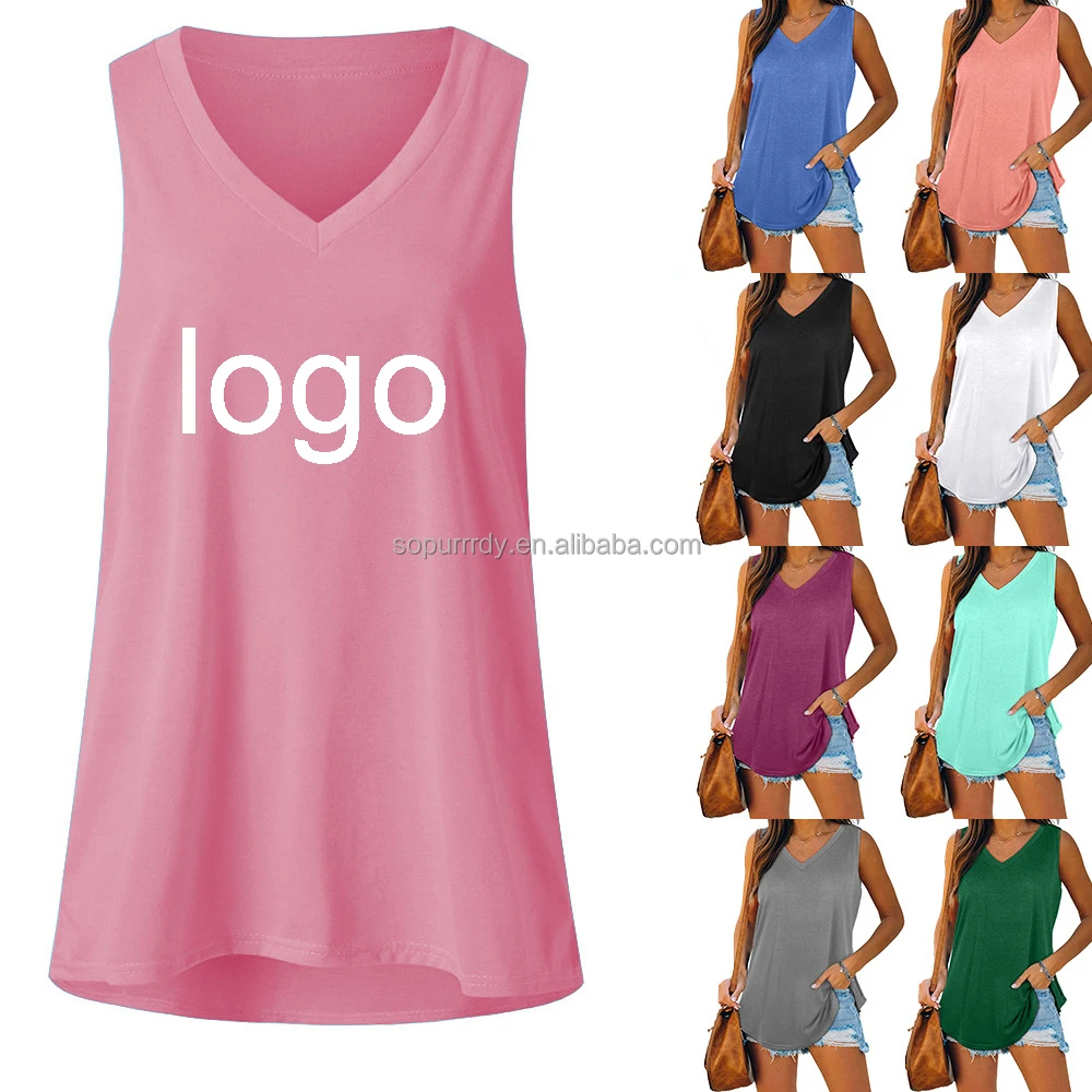 2022 оптовая продажа, летние женские футболки без рукавов с индивидуальным логотипом, большие размеры, Повседневная футболка с принтом