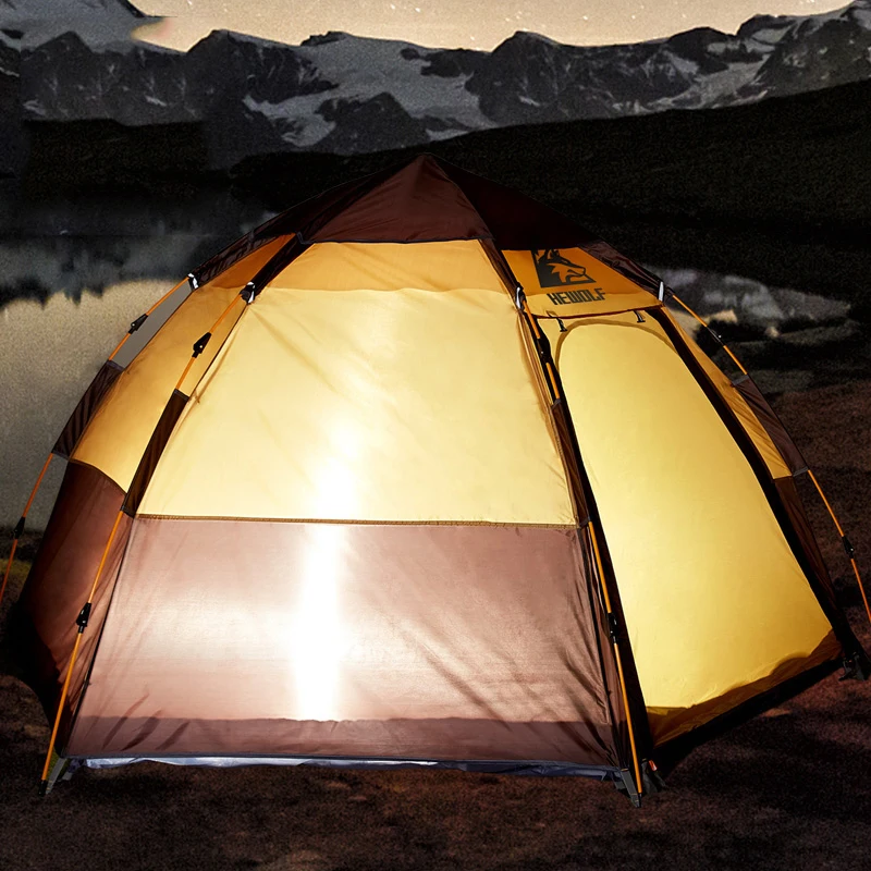 Double Layer Camping Tent Waterproof Hiking Outdoor Hunting 5-8 Person 4Season tent