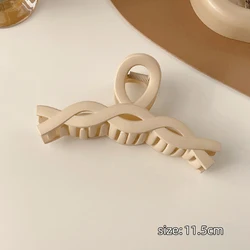 Модные однотонные Цветочные заколки для волос, матовые элегантные Геометрические зажимы для волос для женщин и девочек