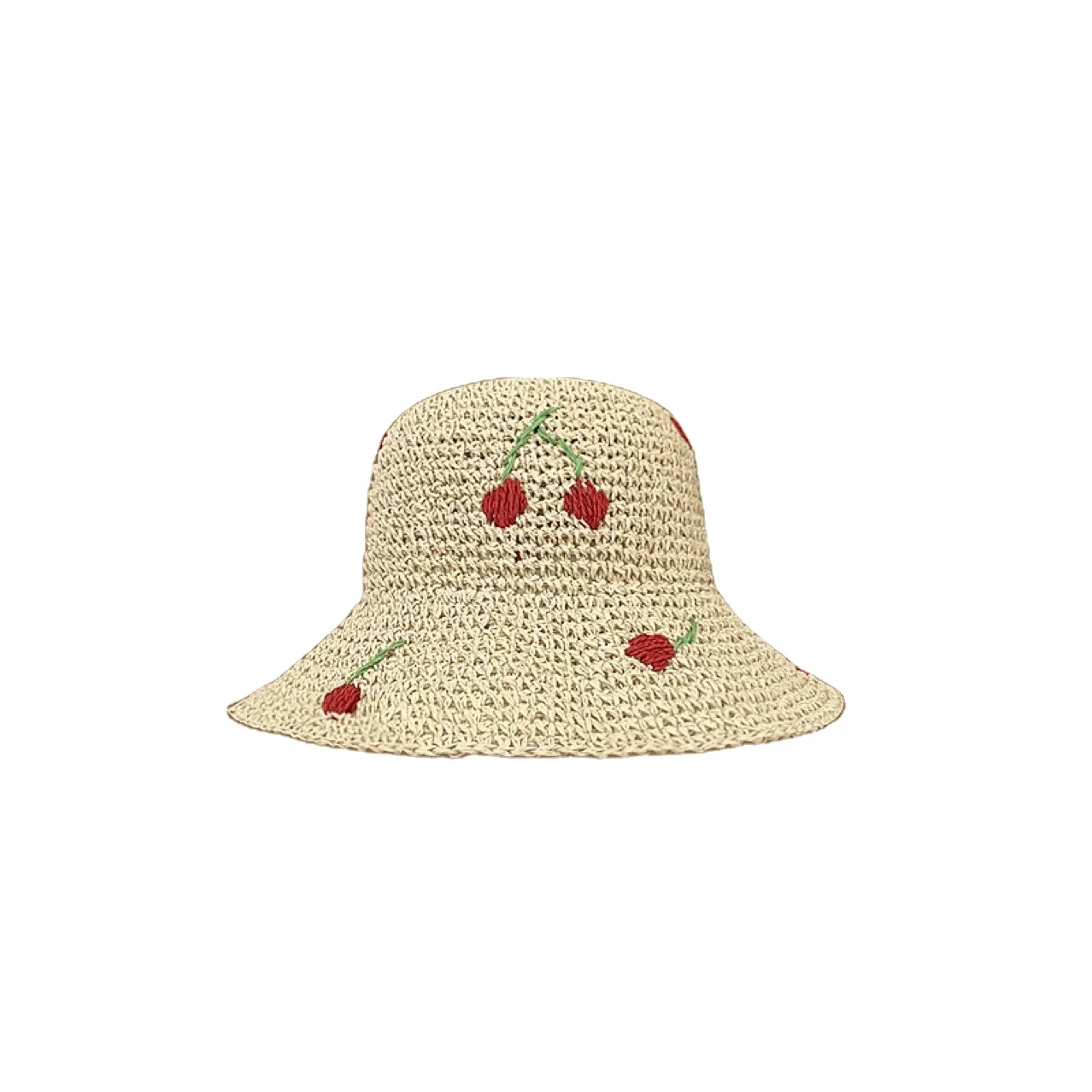Wholesale custom design outdoor beach hats sun visor summer crochet straw hat for women