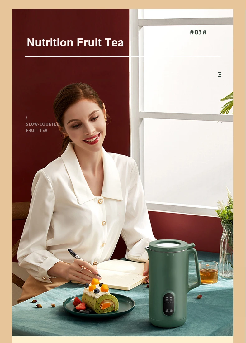 350ml Soybean Milk Machine Electric Juicer Mini Wall Breaking Machine Automatic Heating Cooking Filter-free Soy Milk Maker 220V