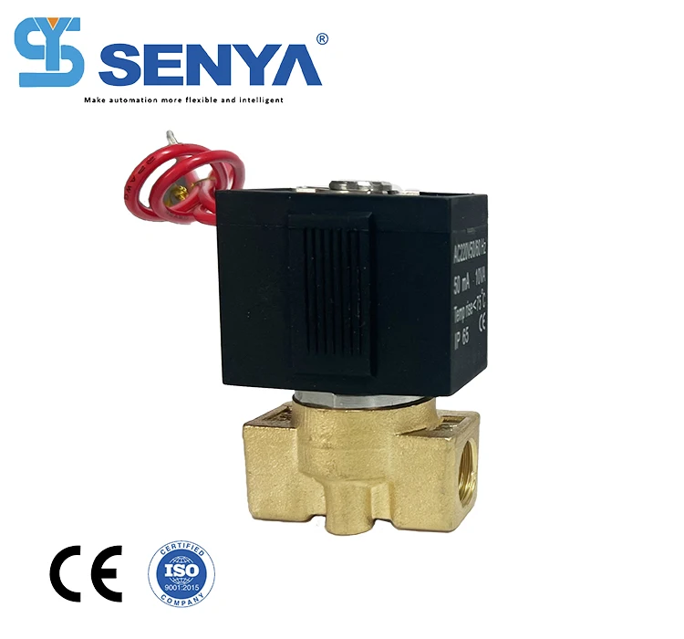SENYA VX2120 12VDC 24VDC 110VAC 220VAC Normally Closed Direct Acting Fluid Control Solenoid Valve 2 Way Brass Solenoid Valve