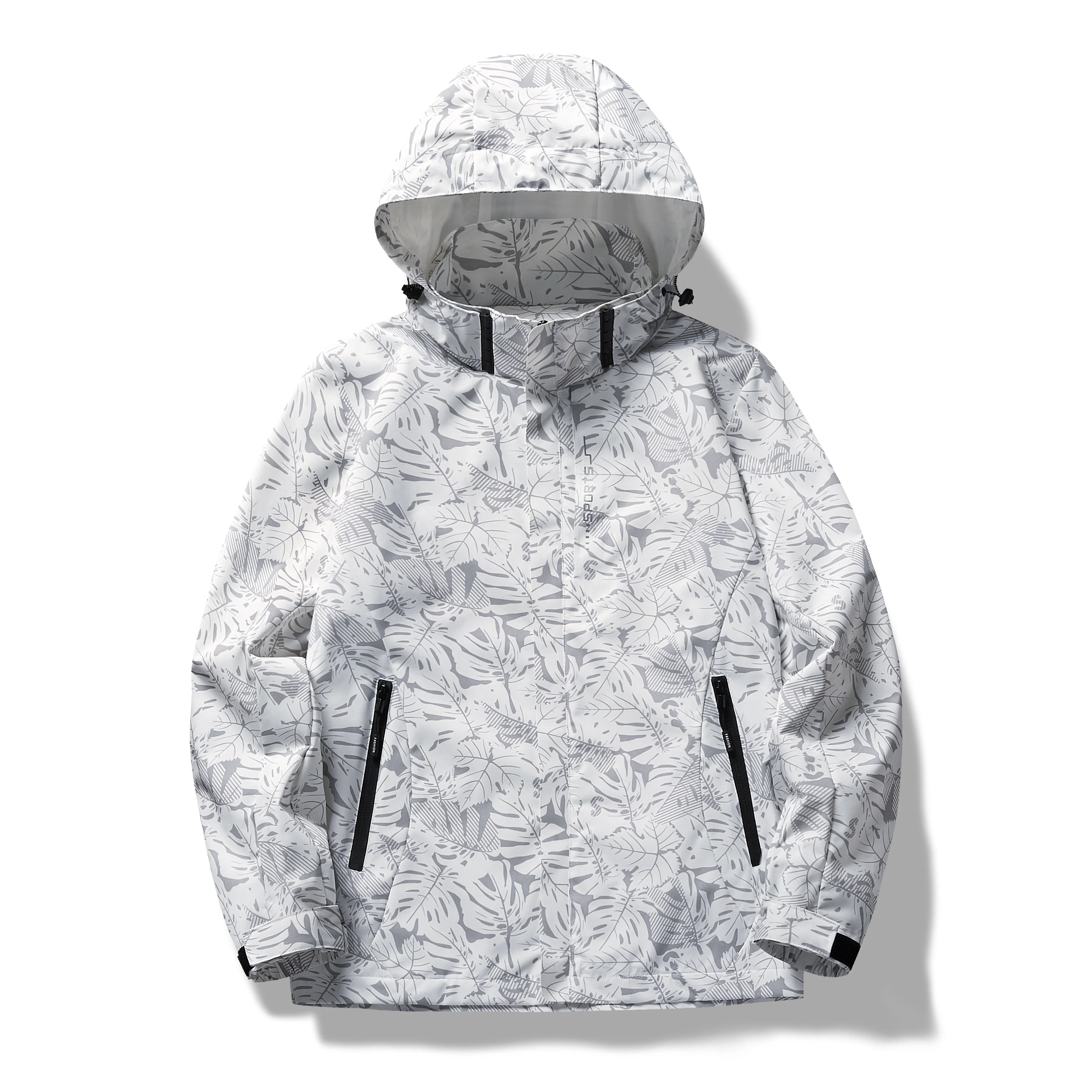 Custom Logo Custom Unisex Outdoor Jacket Detachable Hood Rain Coat Men Waterproof Windbreaker Jacket For Men