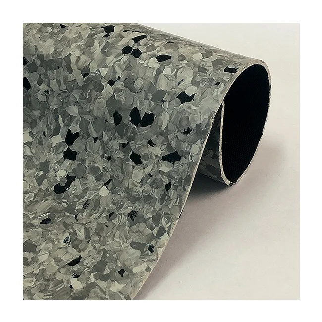 Conductive ESD PVC Tile Antistatic Homogeneous Vinyl Floor For Clean Room Electronics Factory