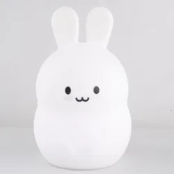 bunny silicone night light for kids led facial expression custom silicon mood mold therapy flash creative switch animal portable