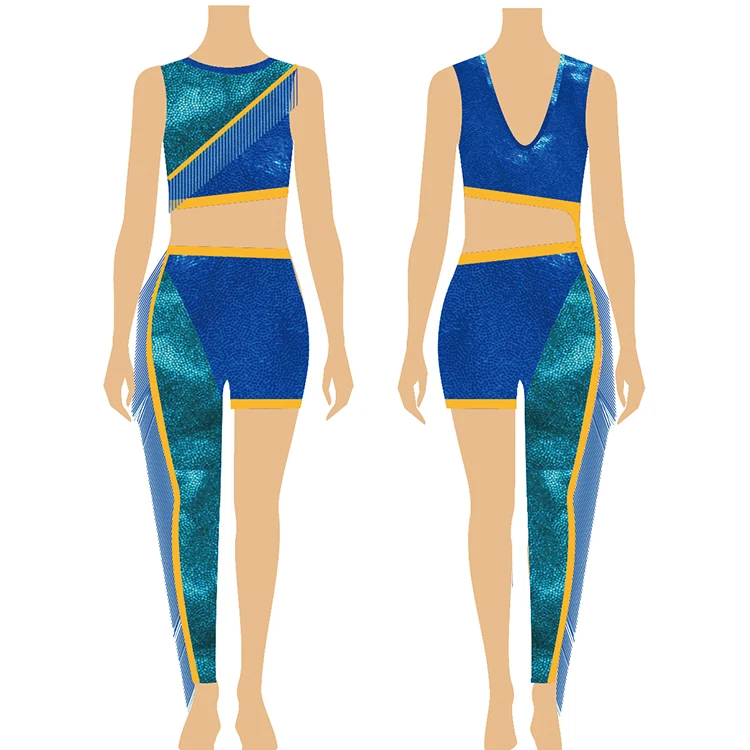 majorette uniform cheerleading suit performance wear practice active Racing fitness costumes for girls