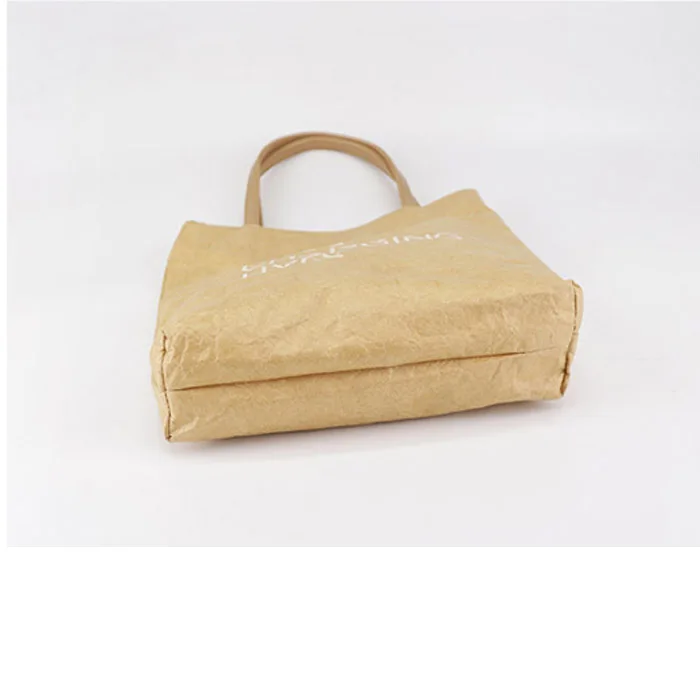 Waterproof paper women handbag women Paper shopping bag recycled tyvek paper handbag