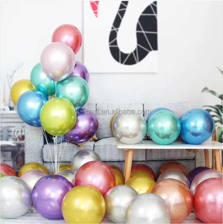 12 inch 50pcs Latex Balloons Birthday Party Wedding Decor Thick Metal Inflatable Helium Balloon Pearl Globos Mix Color Balloon