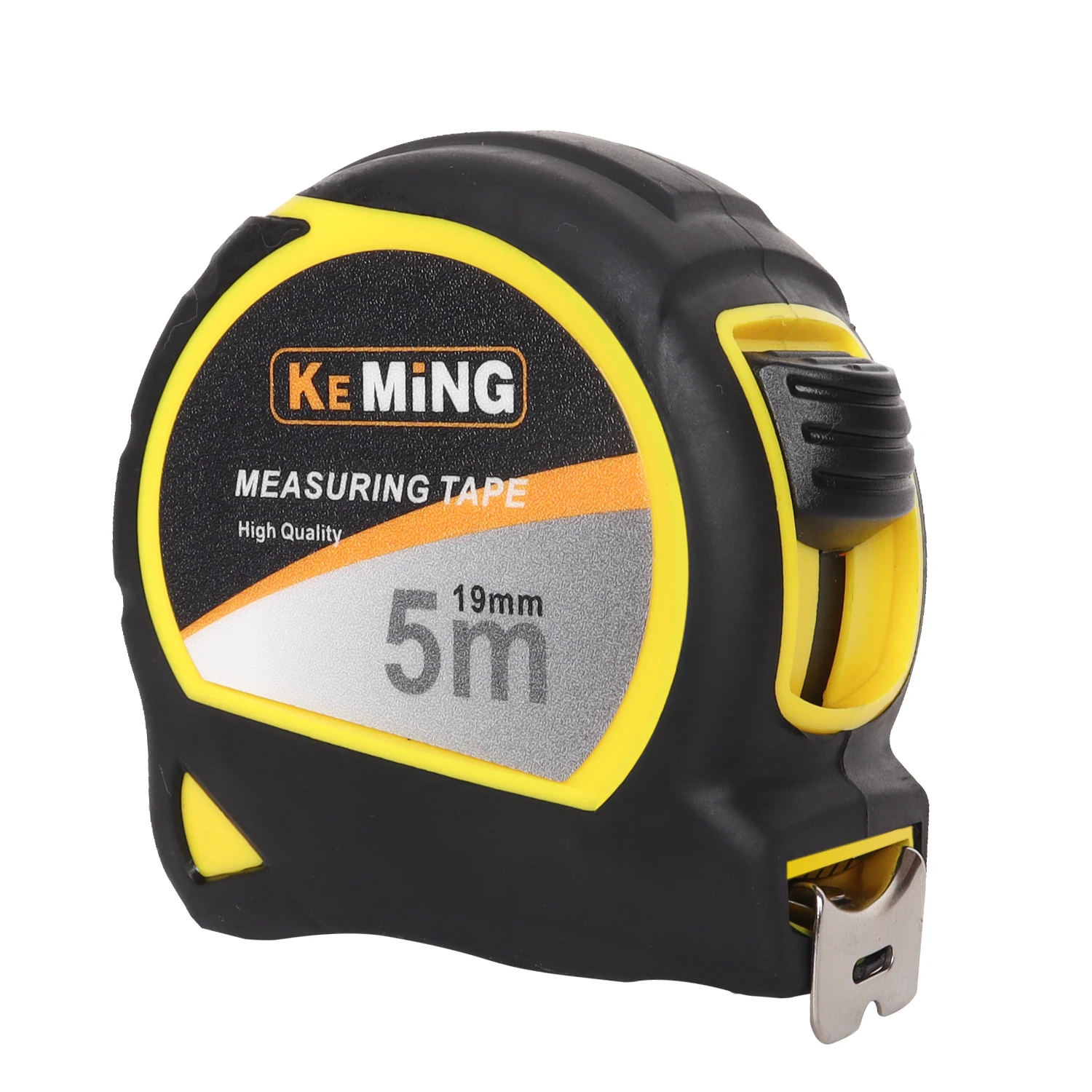 Wholesale customizable measuring inch 5 meter measuring tape with rubber-coated retractable steel tape measure