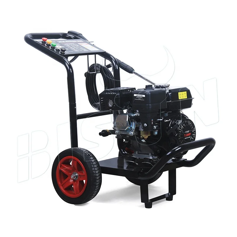 Bison New Design 170 Bar 2600 Psi 6.5Hp Car Cleaning Machine Gasoline High Pressure Washer For Car Cleaning
