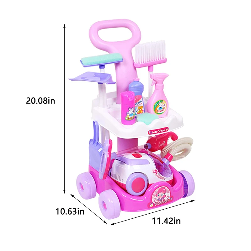 DIY Children cleaning toys Clean Cart Toys Pretend Play preschool Housework Cleaner Sanitary Ware Toys  for children