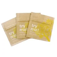 Custom Printed Cosmetic Sample Sachet 3 Side Sealed Flat Packaging Plastic Foil Pouch Bag Small Skincare CBD Oil Packaging  Bags