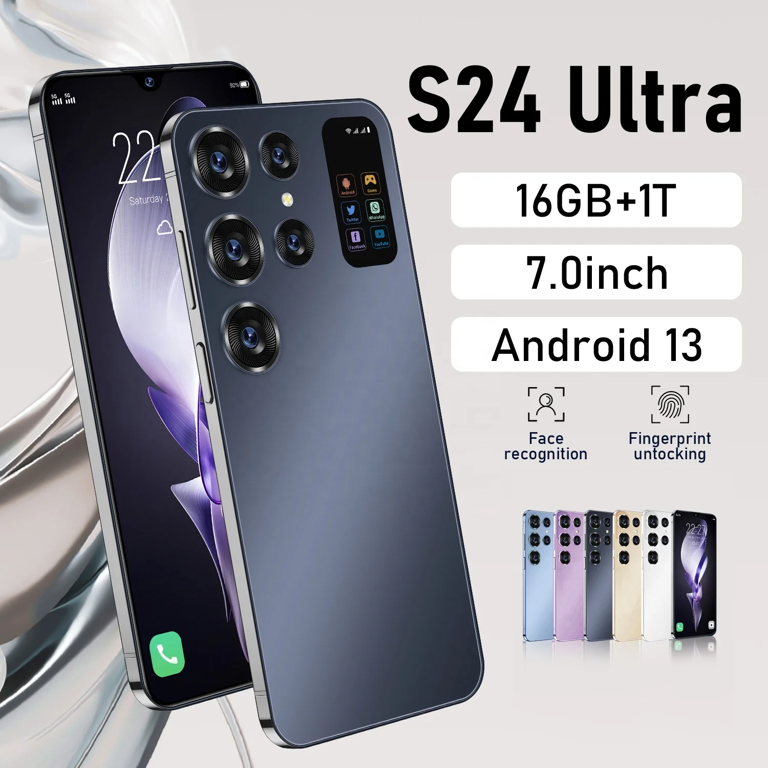 2024 New design Fold S24 Ultra+ 5G cell mobile phone 16GB+1TB huge memory android 13 hot selling S Fold 24 smart phone