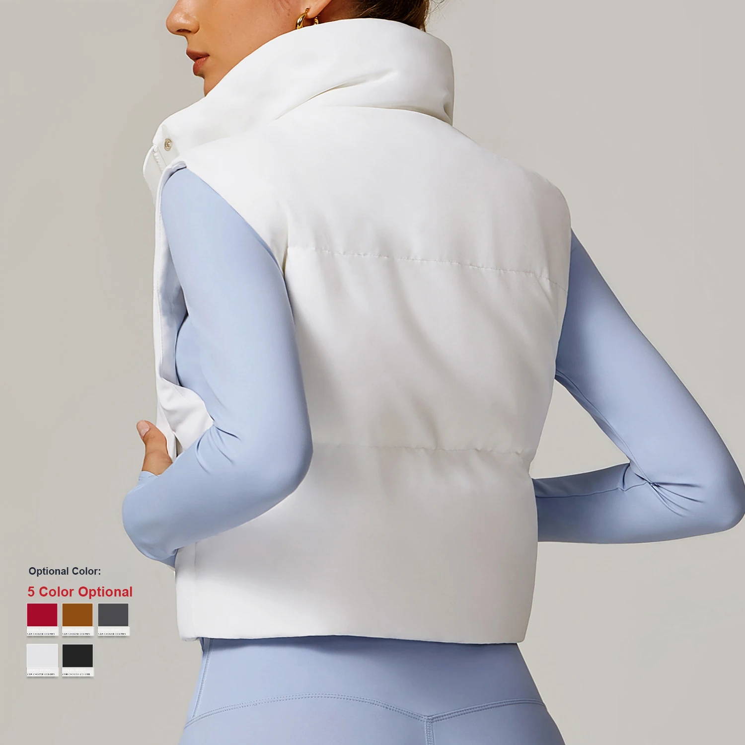 2025 ladies Winter vest down jacket fashion High quality white duck down warm sports vest puffer jacket woman tops clothes coats