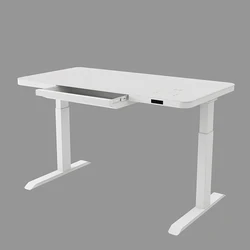 Smart Home Office Dual Motor Sit Stand Lifting Motorize Glass Height Adjustable Electric Desk