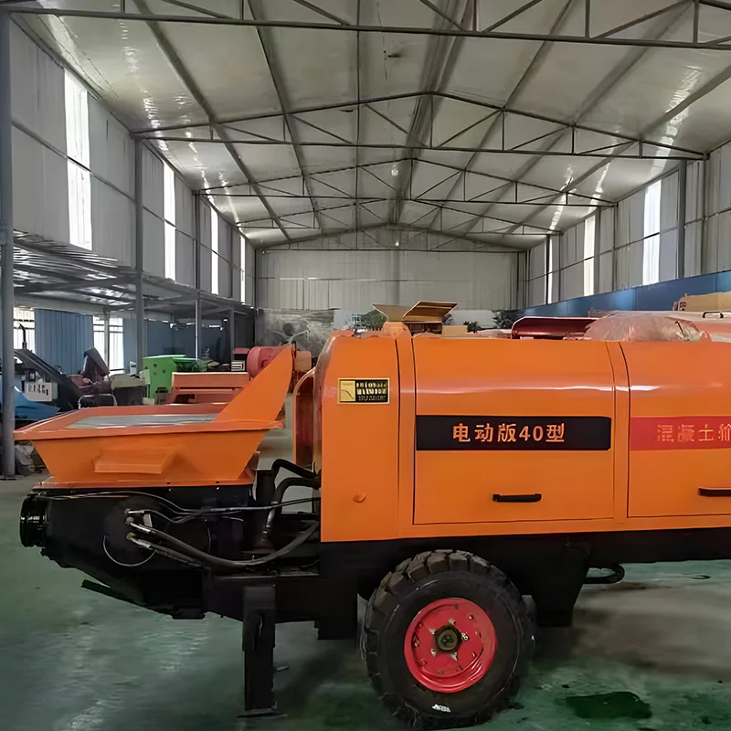 China New Stationary Pumps In Concrete Mixer Truck Concrete Slury Pumps Mini Diesel Concrete Pumps For Sale