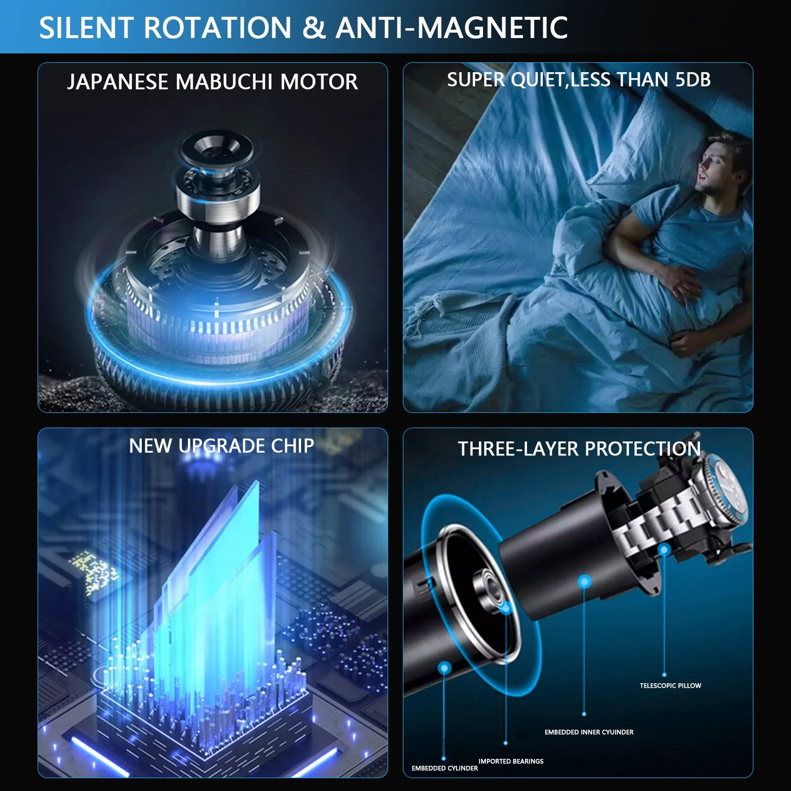 Deluxe Micro Fiber PU Leather Wood Automatic Watch Box TPD 300 to 2300 Auto Watch Wnder with 8 Slots