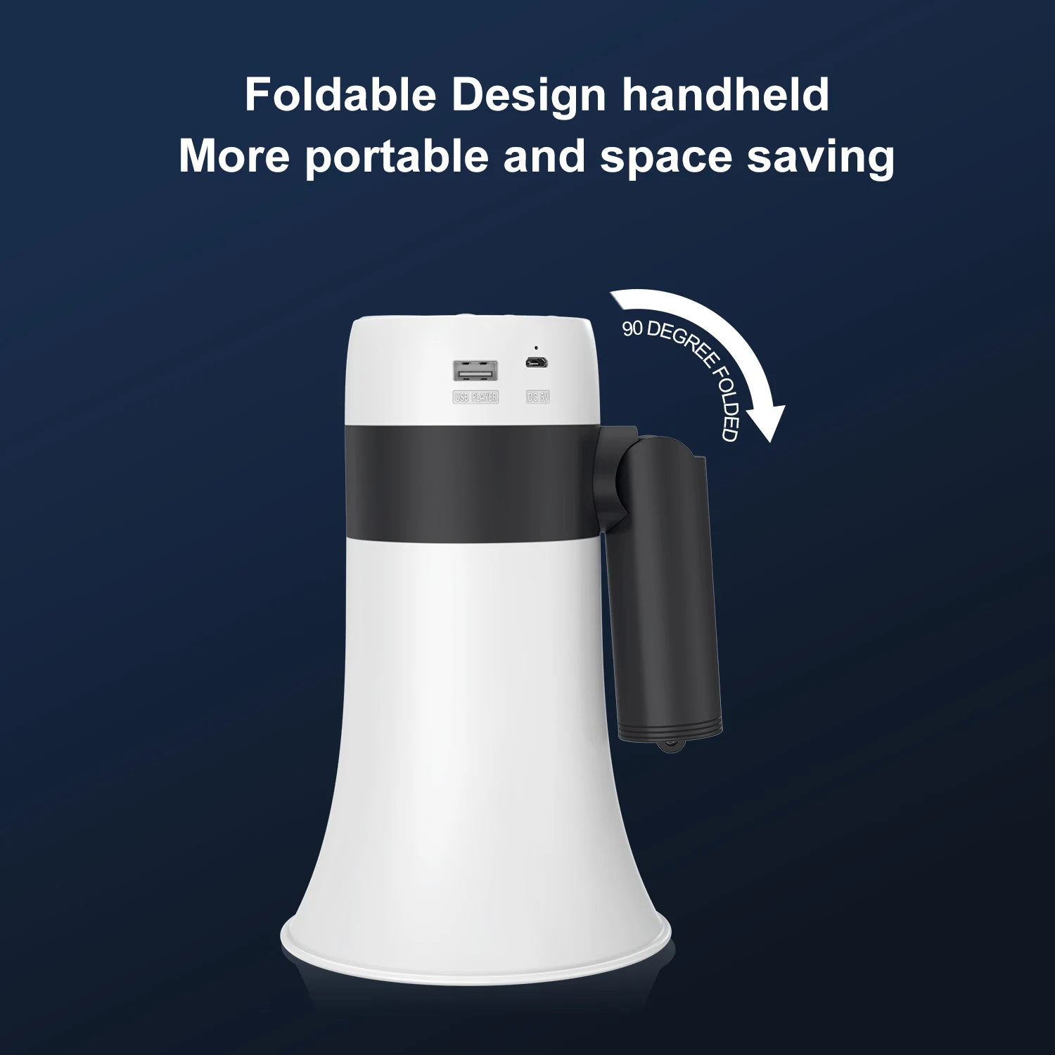 SOAIY S-800PRO Foldable Handheld Megaphone with 1500mAh Rechargeable Battery