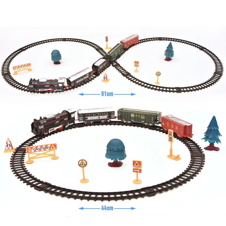 23PCS hot selling electric trouge Railway toy train track set railway toy Classic toy train track set