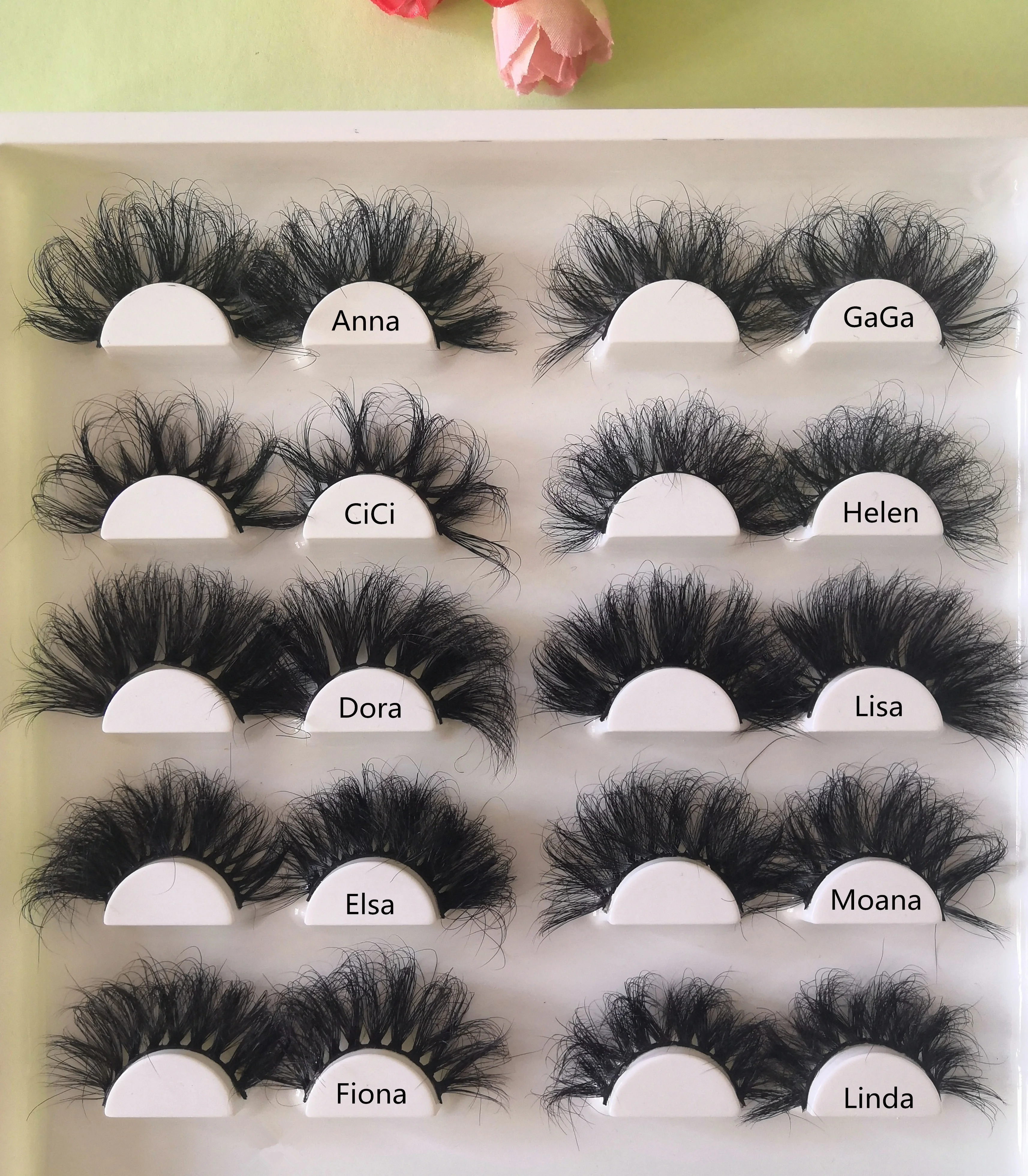 Best selling extra long dramatic full strip siberian 3d human lashess 10-25mm 10 eyelash packaging box fluffy mink lashes vendor