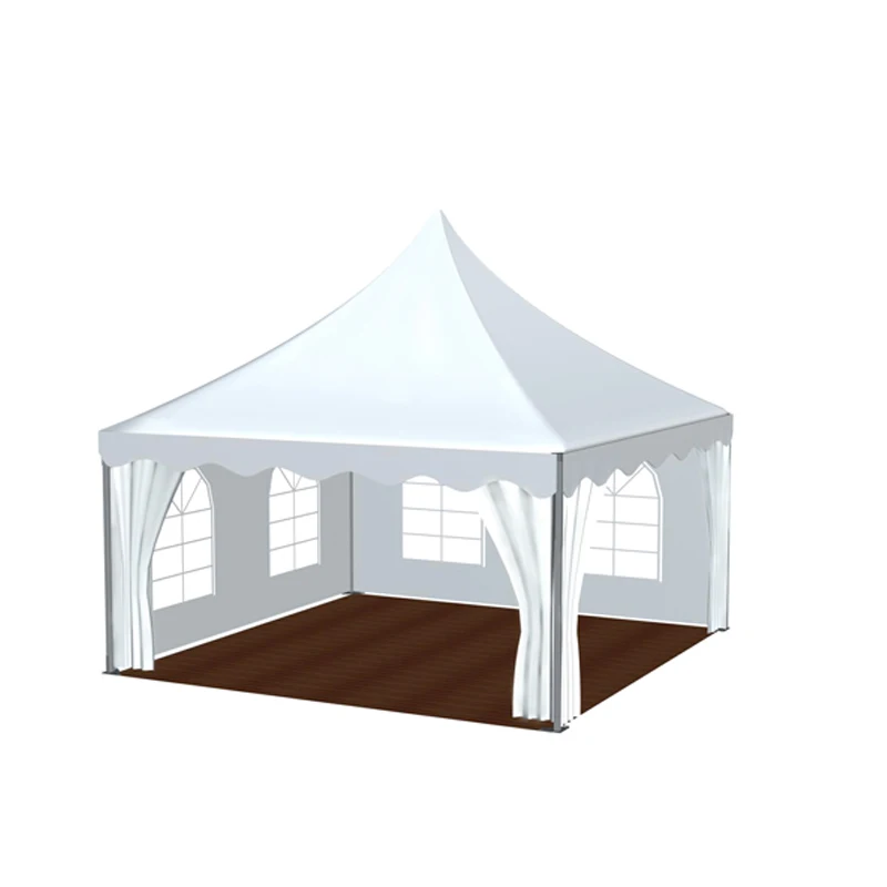 Outdoor White PVC Aluminum 5x5m Wedding Pagoda Tent Extended Type Party and Wedding Marquee for Trade Shows