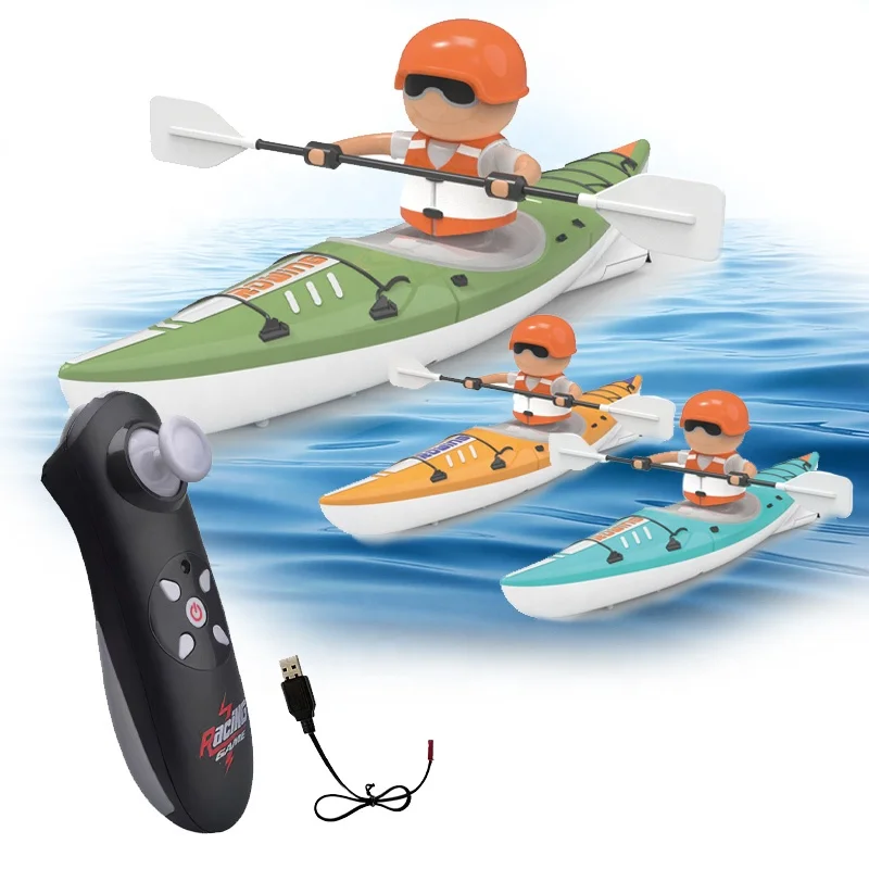 Children water toys 2.4G radio control toy Paddle kayaks small boat rc toy for kids