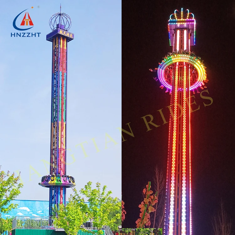 Amusement Ride Factory Thrill Rides 26m/36m Drop Tower Ride Amusement Free Fall  Drop Tower for sale