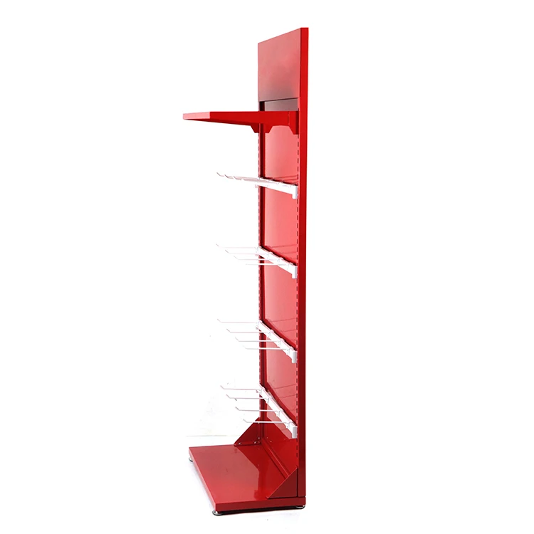 Factory Sale Custom Product Display Rack Adjustable Height Metal Racks Shelves for Shop With Hooks and Shelf