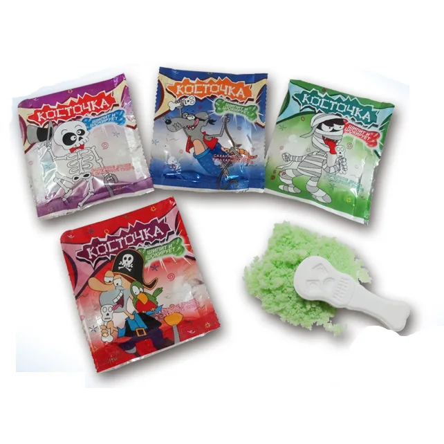 Halloween candy powder with bone, pressed candy with sour powder,sugar powder candy