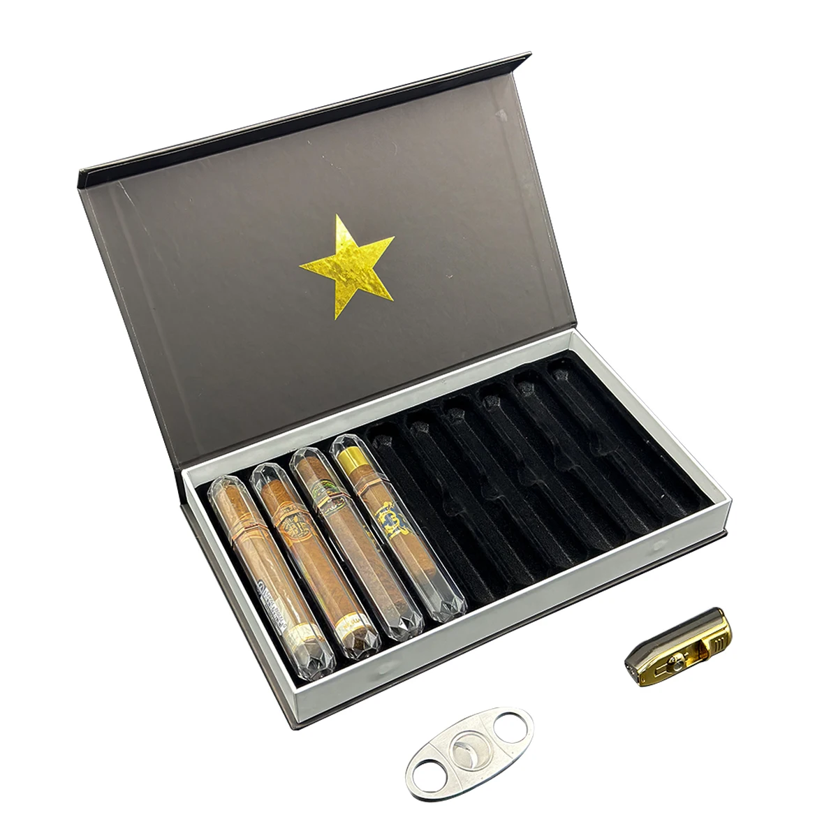 Factory Wholesale 10CT Portable Cigar Gift Box cigar travel humidor Cigar Tube for men gift