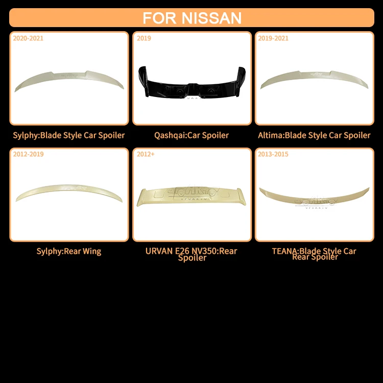 Good Craft Car Decoration Spoilers ABS Carbon Fiber Car Rear Roof Spoiler Wing For Nissan URVAN E26 NV350 2012 2013 2014 2015+