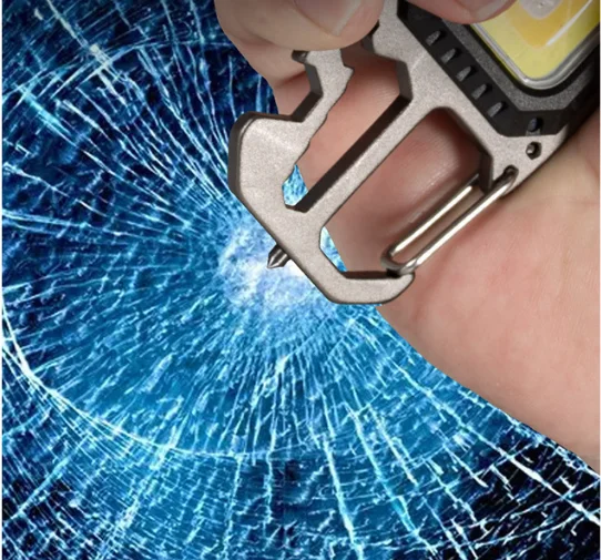 Mini Portable COB LED Keychain Light Rechargeable Waterproof Magnetic Flashlight for Camping Pocket-sized Key Ring Torch