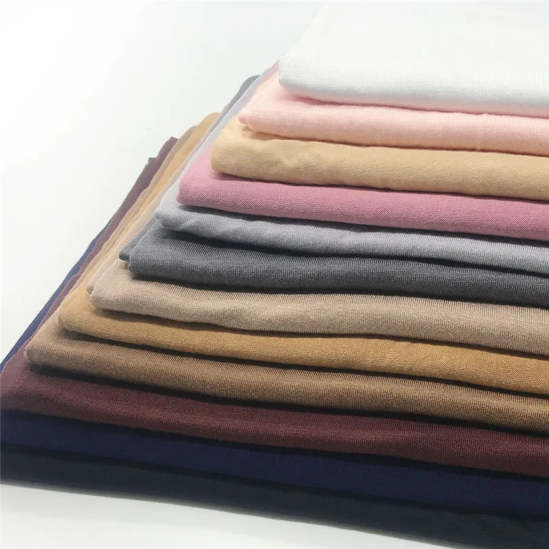 Pure Color Cotton Jersey Mercerized Cotton Modal Soft Ladies Headscarf Scarf 28 Colors Muslim Women Hijabs