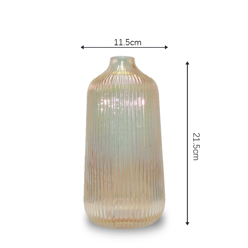 Wholesale Cheap Factory  Home Decorative Luxury Handmade.Mouth Blown Custom Small Square Clear Glass Vase  With Craft Logo