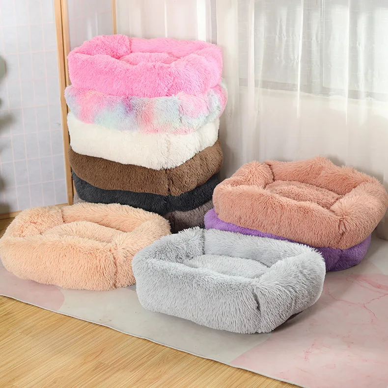Dropshipping Soft Fluffy Acrylic Pet Bed Dog Luxury New Style High Quality Washable Acrylic Cat Dog Bed